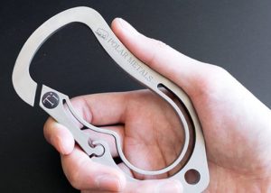Oversized Titanium Carabiner Uses Metal Tension