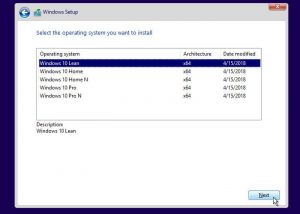 Windows 10 Lean