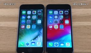 iOS 10.3.3 vs iOS 12 Beta 1