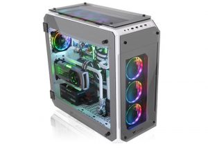 Thermaltake View 71 Tempered Glass Snow Edition Full-Tower Chassis.
