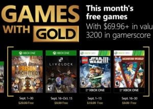Free Xbox Games With Gold For September 2018