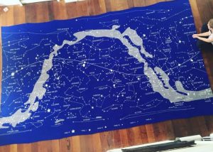Raspberry Pi Knitting Machine Creates Massive Stargazing Tapestry