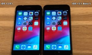 iOS 12.1 Beta 5 vs iOS 12.0.1