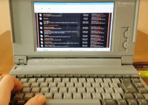 1990's NEC PC9801nv Raspberry Pi laptop