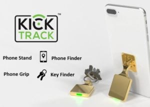 KickTrack smartphone and key trackers