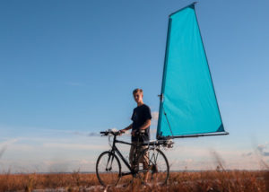 CycleWing bicycle wind propulsion system