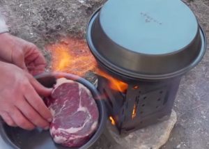 Firebox camping cook kit