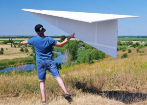 Giant paper plane