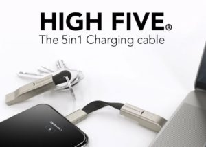 High Five 5in1 keyring charging cable