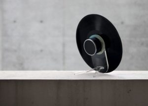 Upcycled vinyl record bluetooth speaker