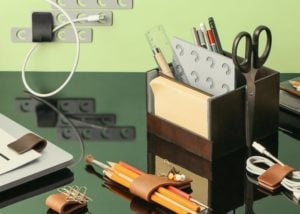 CLIO versatile magnetic leather organiser range