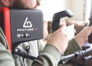 ForceTube haptic feedback VR gun controller grip