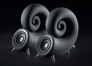 Unique sound system 3D printed from sand