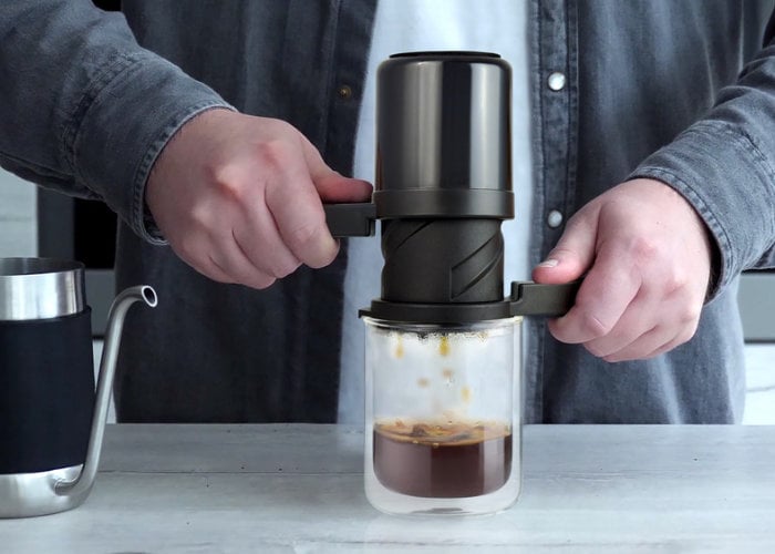 Unique Twist Press coffee maker
