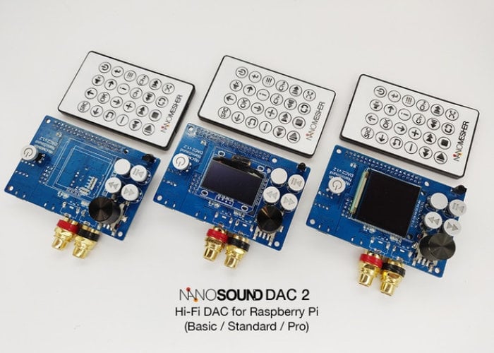 Raspberry Pi audio DAC board NanoSound DAC 2