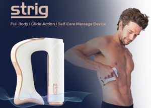STRIG body massager uses microcurrents and vibrations