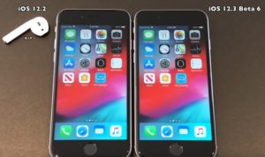 iOS 12.3 beta 6 vs iOS 12.2