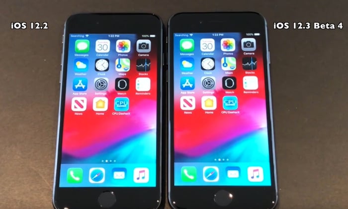 iOS 12.3 beta 4 vs iOS 12.2