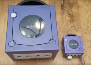 miniature Nintendo GameCube