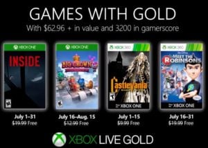 Free Xbox Live Games with Gold for July 2019