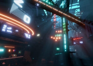 LOW-FI cyberpunk virtual reality game