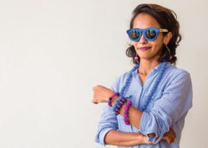 Sunglasses made from from upcycled flip flops