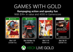 Xbox Live Gold games Oct 2019