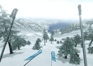 Virtual reality skiing game