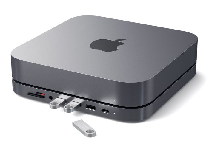 Apple Mac Mini Satechi Stand and Hub-1