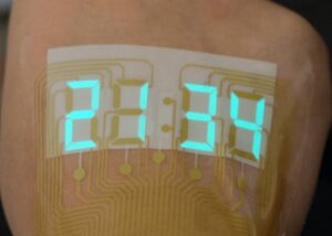 Stretchable electroluminescent stopwatch