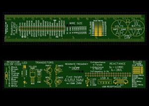 Raspberry Pi and electronics PCB ruler