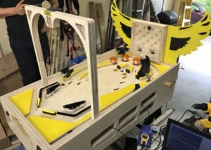 DIY pinball machine plays automatically