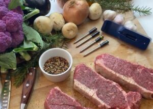 Mini wireless meat thermometer