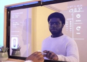 Touchscreen smart mirror
