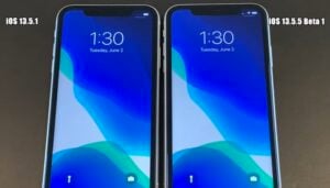 iOS 13.5.1 vs iOS 13.5.5 beta 1
