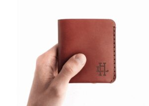 Monogram minimalist wallet
