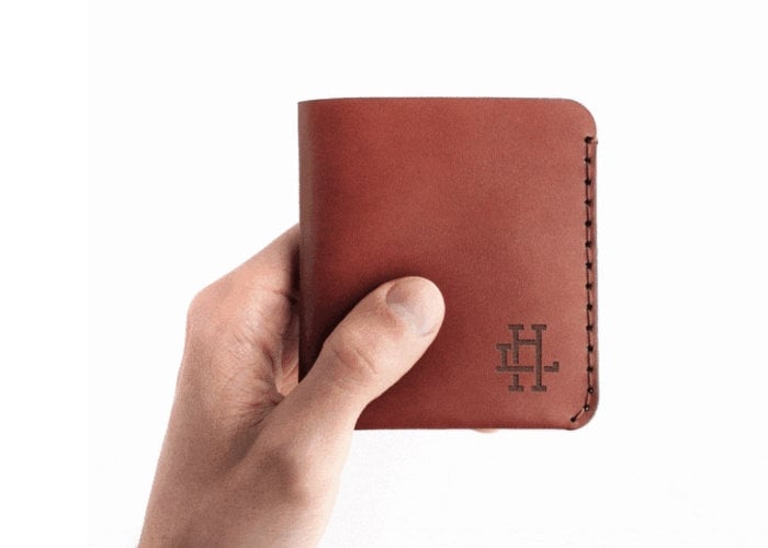 Monogram minimalist wallet