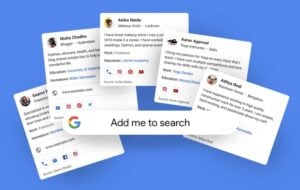 Google virtual business cards