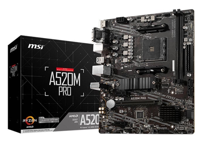 MSI AMD A520 motherboards