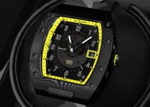 Damascus steel sports watch