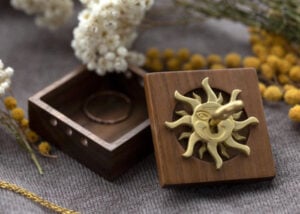 Unique mechanical wooden lock box