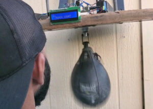Speed bag counts your punches