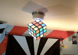 Arduino-controlled Rubik’s cube chandelier