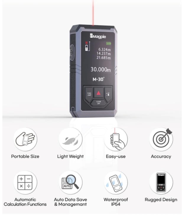 M-30+ pocket digital tape measure hits Kickstarter from $49 - Geeky Gadgets