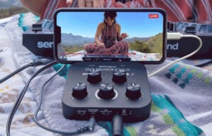 DJ mixer board