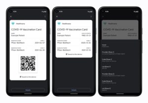 COVID vaccine cards Android