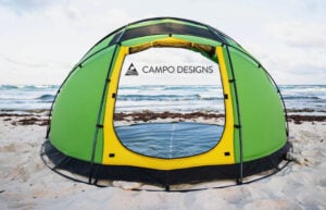 Escape M4 tent opens with a fully retractable canopy