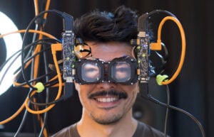 VR headset Reverse Passthrough