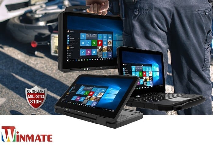 Winmate L140TG-4 14inch convertible rugged laptop