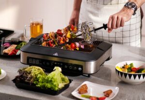 smokeless indoor grill cooking